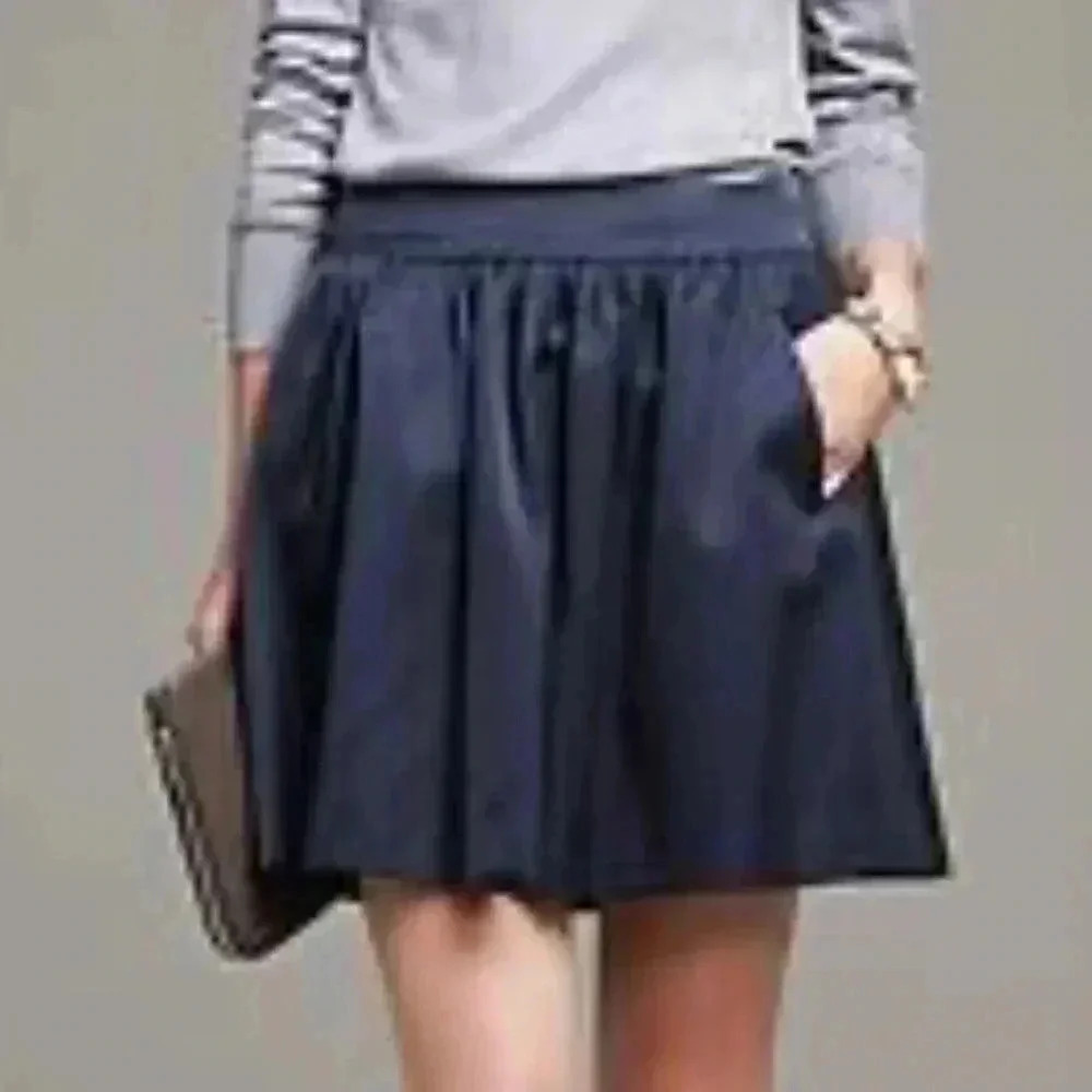 Banana Republic SHINE FAILLE FULL SKIRT Blue size 14